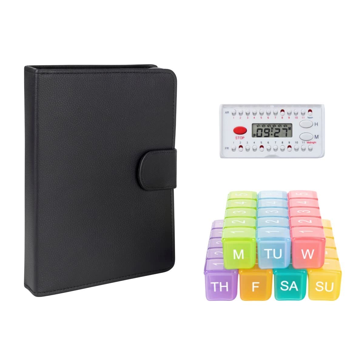 e-Pill 5 Times a Day x 7 Day Large Weekly Pill Organizer - with Discreet Case and Reminder