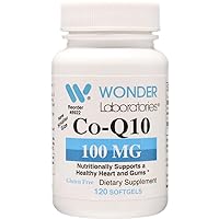 Wonder Labs CoQ10 (Coenzyme Q10) 100 Mg for Cardiovascular Health, 120 Softgels