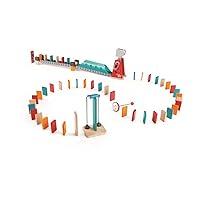 Hape Mighty Hammer Domino | Double -Sided Wooden Ball Domino Set for Kids Aged 4 and Up, Multicolor (E1056)