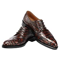 Authentic Crocodile Belly Skin Hand Painted Men Colorful Brogue Dress Shoes Genuine Real Alligator Leather Male Lace-up Oxfords