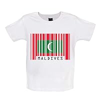 Maldives Barcode Style Flag - Organic Baby/Toddler T-Shirt