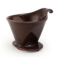ZERO JAPAN Ceramic Coffee Dripper for #2 or #4 paper filter - Drip Cone Brewer - Coffee Brown