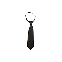 French Toast Boys' Adjustable Solid Tie Size 4-7, Black