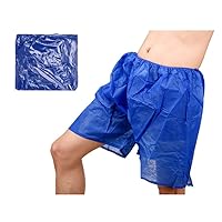Paper Shorts Large Size Disposable Medical Exam Unisex Shorts for Massage, Salon, Hospital Or Spray Services (30PCS, Blue)