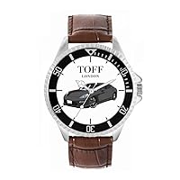 Mens Watch Gift for Fans of Grey Car 42mm