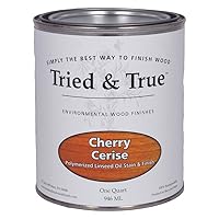 Stain + Finish - Cherry - Quart - Natural Stain & Oil Finish for Wood, Pigmented Danish Oil, Food Safe, Solvent Free, VOC Free, Dye Free Wood Stain, Linseed Oil & Pigments