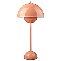 Modern Mushroom Table Lamp Mushroom Desk Lamp LED Pink Retro Mid Century Table Lamp with Dome Shade Nordic Minimalist Beside Reading Lamp for Bedroom Study Office