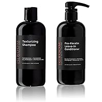 iGroom Dog Shampoo + Dog Conditioner Groomers Bundle - Texturizing Dog Shampoo, Add Texture and Thicken Coat, 16 oz - Pro-Keratin Leave-in Dog Conditioner, Excellent Detangling, 16 oz