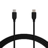 Amazon Basics USB-C to USB-C 2.0 Fast Charger Cable, 480Mbps Speed, USB-IF Certified, for Apple iPhone 15, iPad, Samsung Galaxy, Tablets, Laptops, 10 Foot, Black