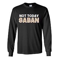 Mens Tennessee Tshirt TN Orange Checker Not Today Saban Funny Beat Alabama Football Long Sleeve T-Shirt Graphic Tee