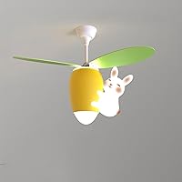 Chandeliers,Low Profile Ceiling Fans with Lights,Modern Ceiling Fan with Light,Ceiling Fan for Kids Room,with Fan,Suitable for Living Room, Bedroom, Study, Dining Room/Yellow