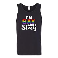 Im Gay and Slay Tank Tops LGTBQ Gay Pride Novelty Tanktop