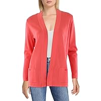 Anne Klein Womens Open Front Pockets Cardigan Sweater