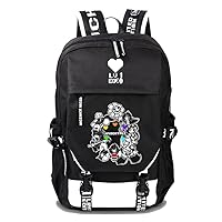 Undertale Game Laptop Backpack Rucksack Travel Sports Casual Daypack with USB Charging Port Black / 16