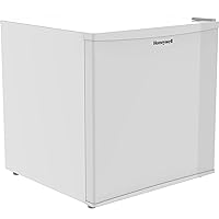 Honeywell Mini Compact Freezer Countertop, 1.1 Cubic Feet, Single Door Upright Freezer with Reversible Door, Removable Shelves, for Home, Dorms, Apartment, Office- White