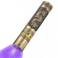 ALONEFIRE SV65 5W UV Flashlight 365nm USB Rechargeable Portable Ultraviolet Black Light Mini Stain Minerals Money Pet Urine Detector for Resin Curing, Scorpion, Fishing with Built-in Battery