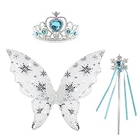 Fairy Wings for Girls,Halloween Butterfly Fairy Wings set Costume for Fairy Costumes Sparkle Fairy Princess Wings Party Favor