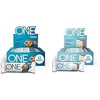 ONE Protein Bars, Chocolate Chip Cookie Dough, Gluten Free Protein Bars with 20g Protein & Protein Bars, Birthday Cake, Gluten Free Protein Bars with 20g Protein and only 1g Sugar