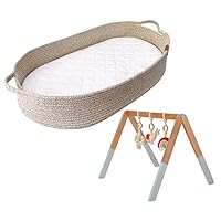 Cozy Moses Changing Basket for Babies + Wooden Play Gym Bundle