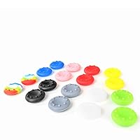 TNP 9 Pairs Thumbstick Joystick Rubber Grip Cap Cover Case Gampad Thumb Stick Replacement Parts for Sony Playstation 4 PS4 PS2 PS3 Xbox 360 / One Wii U Controller 9 Colors [Playstation 4]
