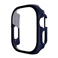 KGFCE Glass PC Case for Apple Watch Ultra 49mm Series 8 SE 2022 Protective Frame Bumper Watch Cover for iWatch 8 41mm 45mm 40 44mm Case (Color: Blue, Size: iWatch 8 41mm)