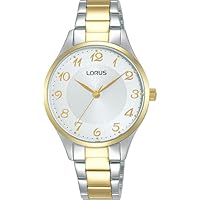 Lorus Ladies Two-Tone Analog Watch with Stainless Steel Bracelet & White Dial RG270VX9