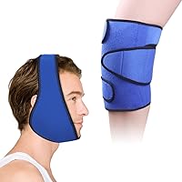 Hilph Bundle of Jaw Ice Pack with 4 Nylon Gel Pack + Knee Ice Pack Wrap