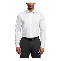 Calvin Klein Men's Dress Shirt Regular Fit Non Iron Stretch Print