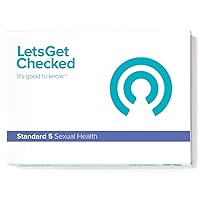 Standard 5 by LetsGetChecked | STD Home Sample Collection Kit | Chlamydia, Gonorrhea, Trichomoniasis, HIV, & Syphilis Screening | For Men & Women | Results in Approx 2-5 Days (FBA not Available in NY)