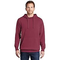 Port & Company Essential Pigment-Dyed Pullover Hooded Sweatshirt. PC098H Merlot L