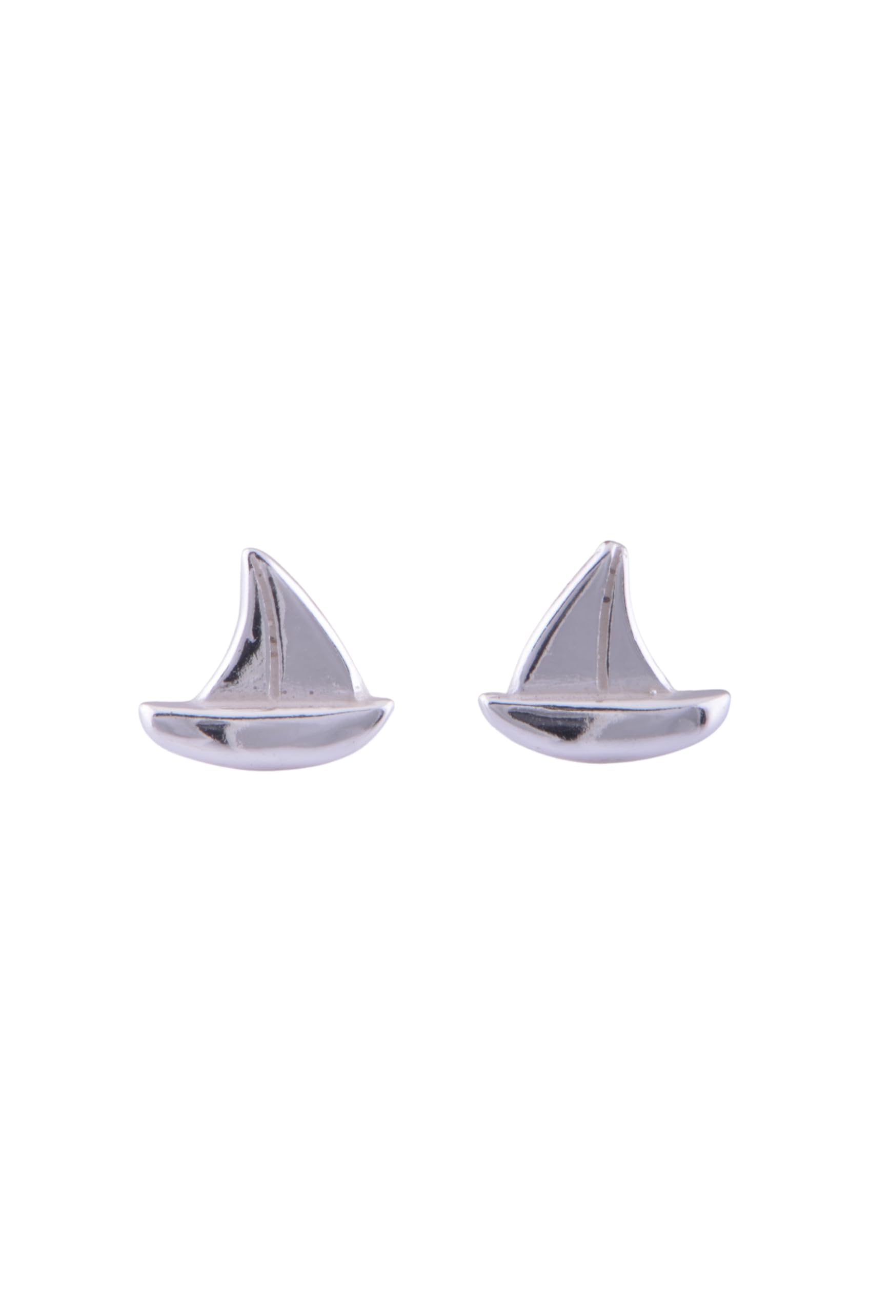 925 Sterling Silver Girls Nautical Sailboat Stud Earrings Sail Boat Studs - Gifts for Women Mothers Wife 0.31in