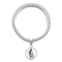 Dao Religion China Lao Tzu Sliver Bracelet Pendant Jewelry Chain Adjustable Bangle