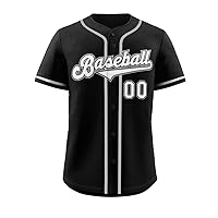 Custom Men Women Boy Baseball Jersey Button Down Shirts Personalized Printed or Stitched Name Number Plus Size