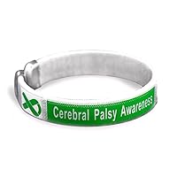Cerebral Palsy Awareness Wholesale Pack Bangle Bracelets – Green Ribbon Bracelet for Cerebral Palsy Awareness – Perfect for Support Groups and Fundraisers