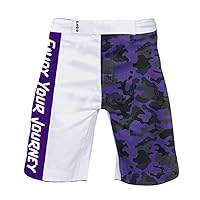 CHOO Men’s Camouflage Ranked Graphic Pro Durability Fight Short for Grappling