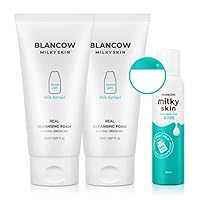 [Milk Cleanser] BLANCOW Milky Skin Real Cleansing Foam - Milky Skin, Mildly Acidic, Hypoallergenic, Moist Cleanser 150ML*2Pcs Set