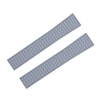 Waterproof FKM Fluororubber Rubber Watch Band 18mm 19mm Accessories Replace for Patek Strap for Philippe for Aquanaut 5067A-001 Belt (Color : Grey, Size : 19mm-Silver Buckle)