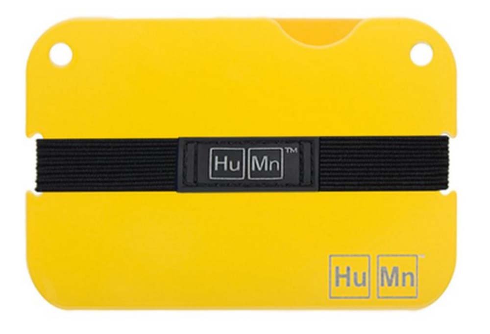 HUMN Mini - Minimalist RFID Wallet - Slim RFID Blocking Aircraft Grade Aluminum Core
