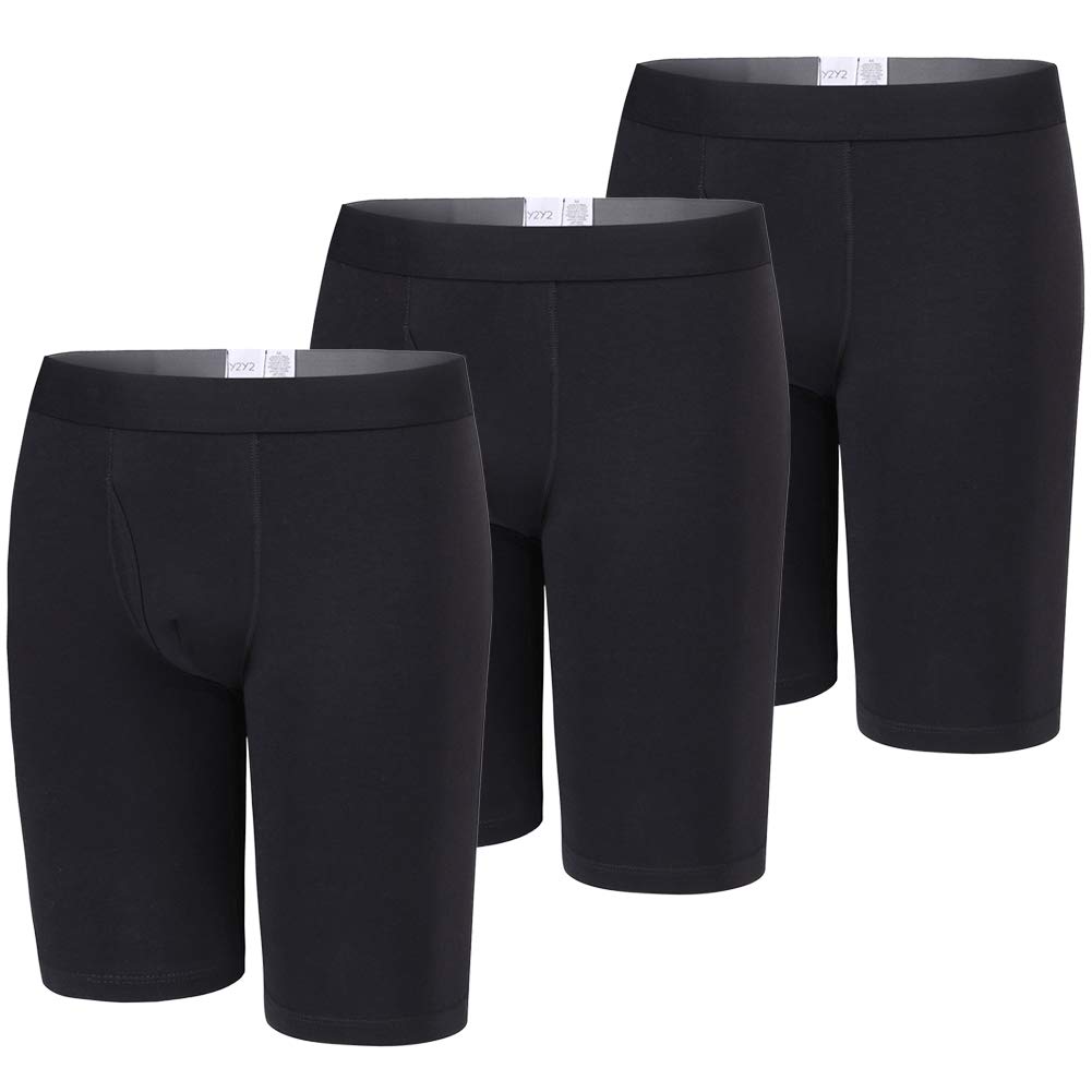 Y2Y2 Men's Cotton Stretch Boxer Briefs Long Leg Underwear