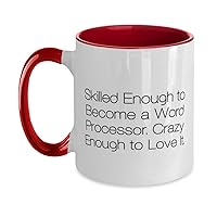 Fancy Word processor Two Tone 11oz Mug, Skilled Enough to, Appreciation Gifts for Friends from Friends, Birthday Unique Gifts, Best friends, Gift ideas for best friend, Gifts for girlfriends, Presents