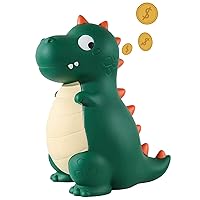 Dinosaur Piggy Bank, Briuhap Plastic Shatterproof Money Coin Bank, Cute Kids Piggy Bank for Boys Girls, Great Gifts for Birthday, Christmas, Baby Shower