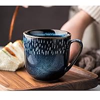 Blue Pottery Mug, Handmade ceramic Mug, Office Mug, Coffee lover gift, Vintage Mug, Gift for her/him, Personalized gift, Unique Mug