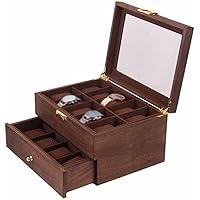 Storage Box 10/20 Grid Double Retro Watch Box Watch Box Storage Box Men's Watch Women's Gift (Color: A)-A