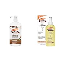 Coconut Oil Formula Body Lotion for Dry Skin & Cocoa Butter Formula Skin Therapy Moisturizing Body Oil with Vitamin E, 5.1 Ounces