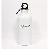 got placentas? - White Water Bottle with Carabiner 20oz