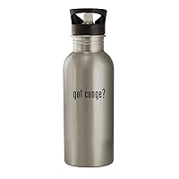 got conge? - 20oz Stainless Steel Water Bottle, Silver