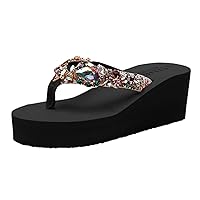 Womens Slippers Comfy Slip on Flip Flop Slippers Women Retro Pluse Size Casual Summer Beach Travel Sandals