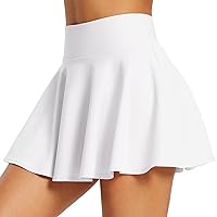 Pleated Tennis Skirt Womens Athletic Golf Skort Activewear Built-in Shorts Sport Outfits Workout Running Flowy Mini Skirts