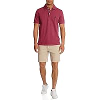 Nautica mens Short Sleeve Solid Stretch Cotton Pique Polo Shirt, Barolo, X-Large US