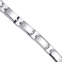 Tungsten Mens Polished Link Bracelet 12mm 8.5 Inch Jewelry Gifts for Men